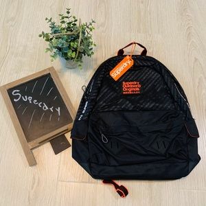 Superdry Black Backpack Bag